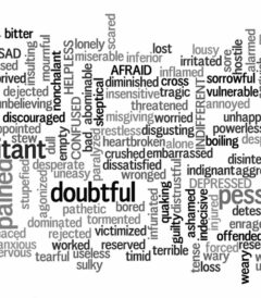 words, doubtful pessimistic, pessimist